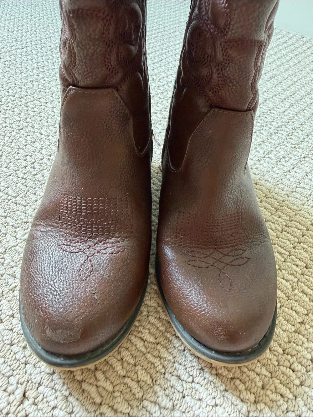 Cat & Jack Brown Western Pull-On Kids Boots